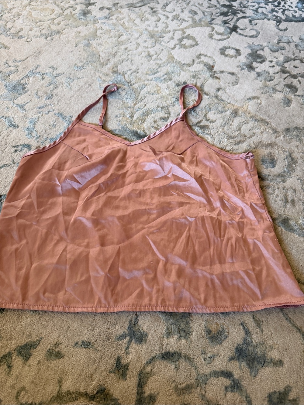 Source Unknown Satin Camisole in Dusty Rose Pink